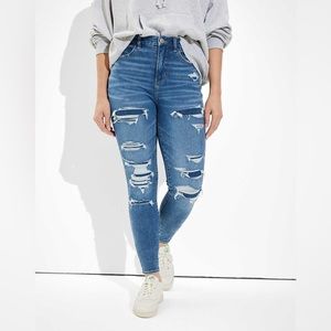 American Eagle Dream Patched Curvy High-Waisted Jegging - 2 X-Short